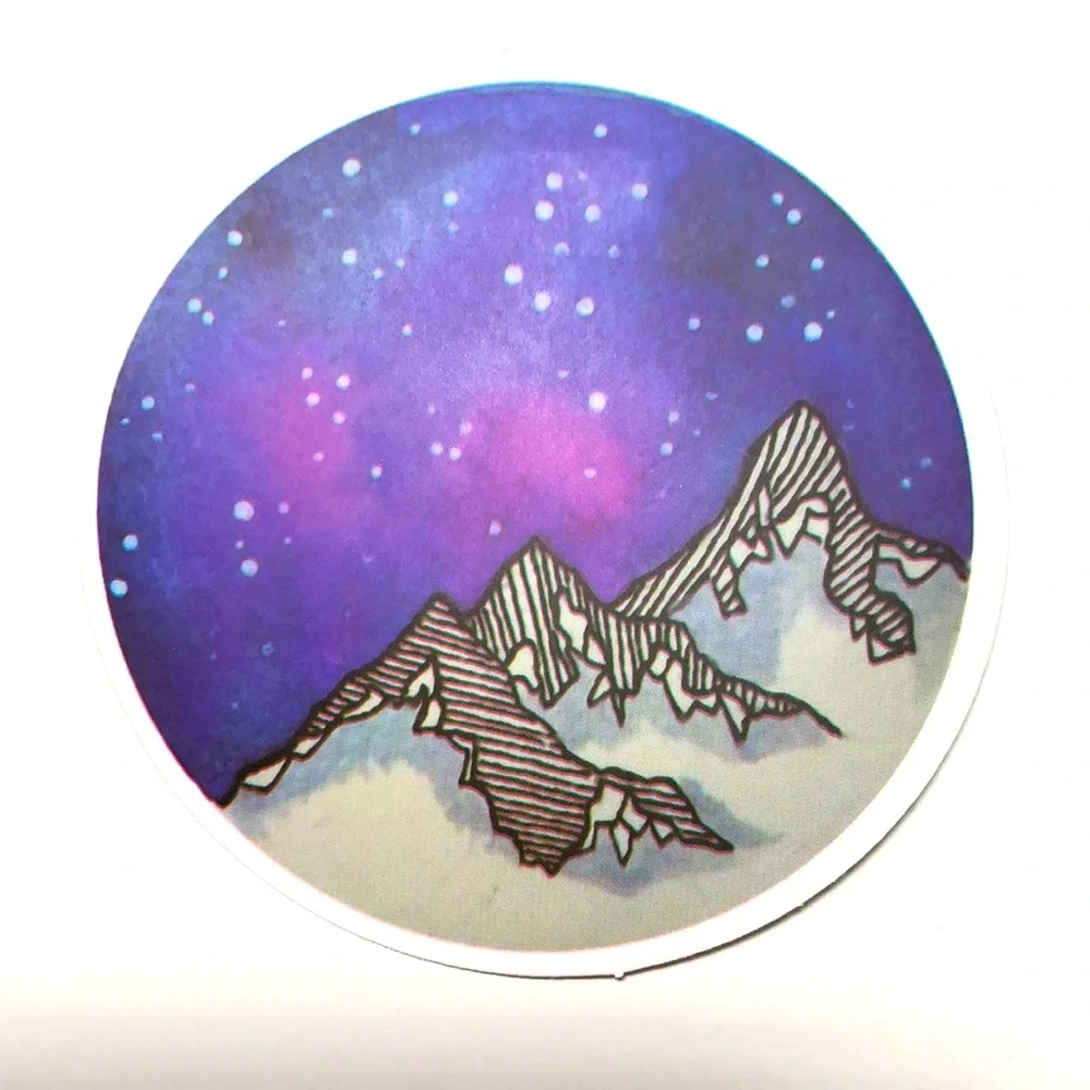 3/$5 of DIFFERENT stickers with this 1 OR make your own bundle - NATURE mountain - Picture 1 of 6